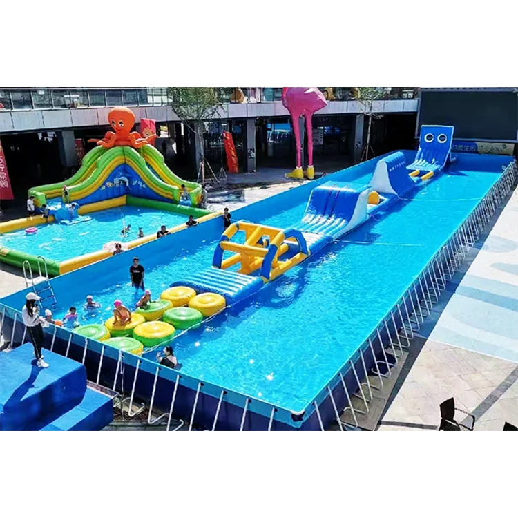 Outdoor Kids Playground Inflatable Water Slide Bounce House PVC Material 1 Year Warranty Hanlin HL-002 High Capacity (>500kg)