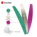 Reusable Stainless Steel Base with 50-Pack 100 Grit Self Adhesive Nail File Refills