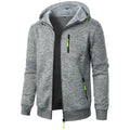Customized Leisure Fitness Jacquard Sweatshirt Zip up Gym Hoodie Men Coat Knit Cardigan Sports Hoodie for Men