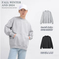2024 New Arrive Custom Logo Men's Autumn Oversized Loose Lined Print Sports Sweatshirt Damaged Heavy Weight 420g Abrasion Neck