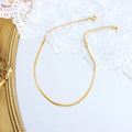 Ins Style Thin Snake Bone Chain Anklet Exquisite High-End Fashion Design 18K Gold-Plated Stainless Steel Anklet