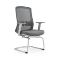 Contemporary Mesh Chair with Molded Seat Chrome Gliding Base Stackable for Conference Room Visitor Office Chair