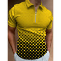 Men's Golf Casual Summer Printed Short Sleeve T-shirt Letter Man Polo Shirt