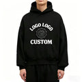 Men's Heavyweight 100% Cotton Hoodie 430 Grams Thick Fabric Customizable LOGO Printed Design Loose Fit Street Trendy Style