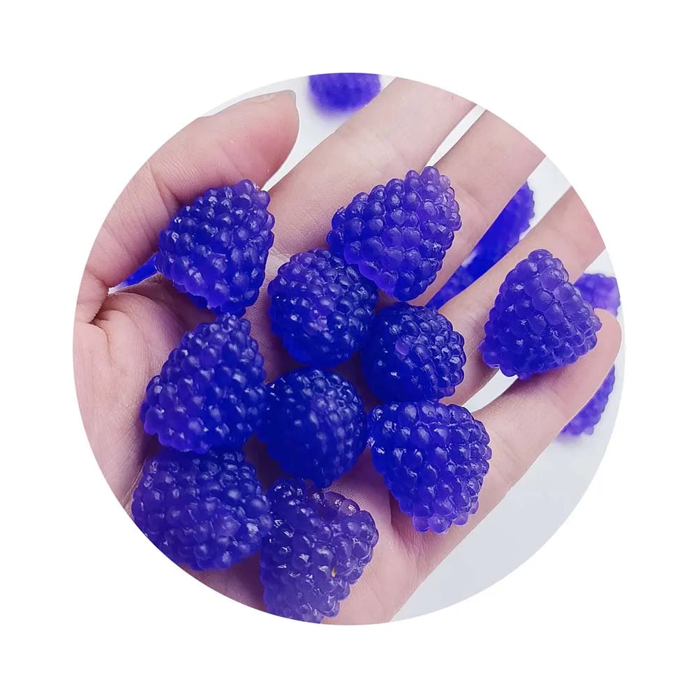 3D Miniature Raspberry Slime Charms Mini Resin Raspberry Accessories 3D Fruits for DIY Handmade Doll House