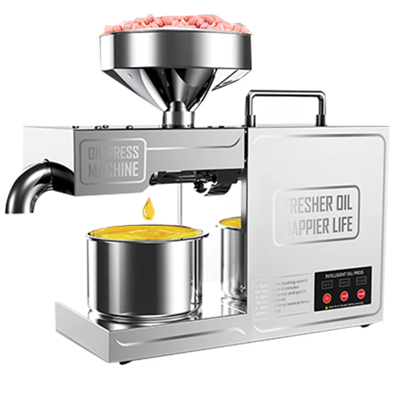 Home Commercial Use Oil Press Machine Vegetable Seeds Sunflower Oil Extractor Automatic Machine New Product 2020 Provided 220v