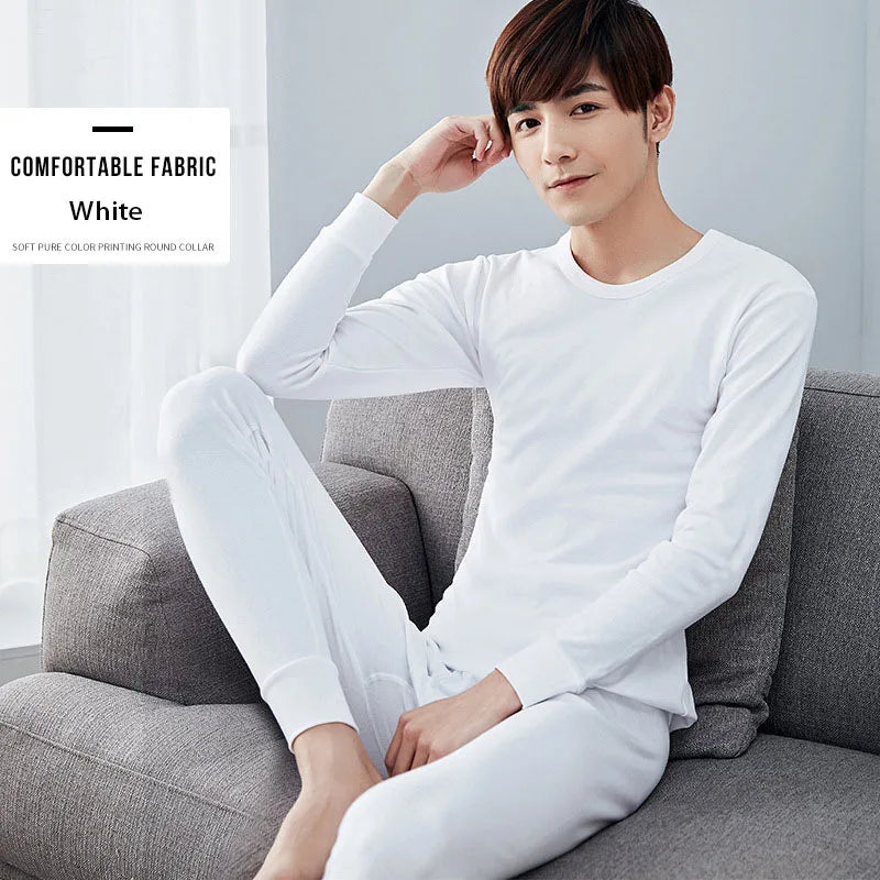 Hot Selling 100% Cotton Pajamas for Teenage Autum/Winter Warm 2-Piece Set Thermal and Breathable With Printed Pattern
