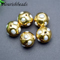 Wholesale Natural FreshWater Pearl Irregular Round Ball Shape Loose Pearl Beads for Jewelry Bracelet Necklace Making