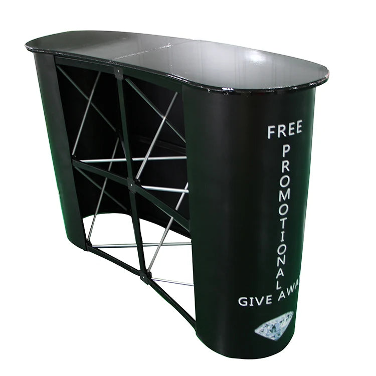 Factory Customized Advertising Aluminum Portable Pop up Counter Table Stand Trade Show Promotion Booth Table