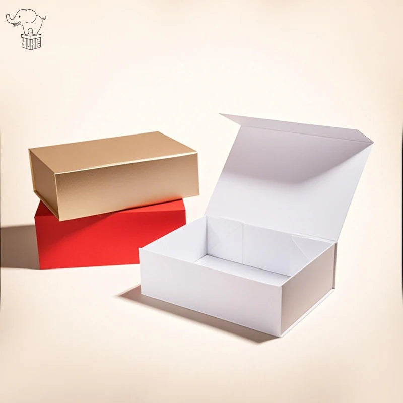 Luxury Custom Logo Magnetic Folding Gift Boxes Magnetic Closure Cardboard Boxes for Perfume Clothing Packaging Foldable Boxes