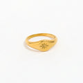 Fenny 18K Gold Plated Wholesale Waterproof&No Fade Permanent Dainty Chic North Star Stainless Steel Finger Ring Trend for Wom