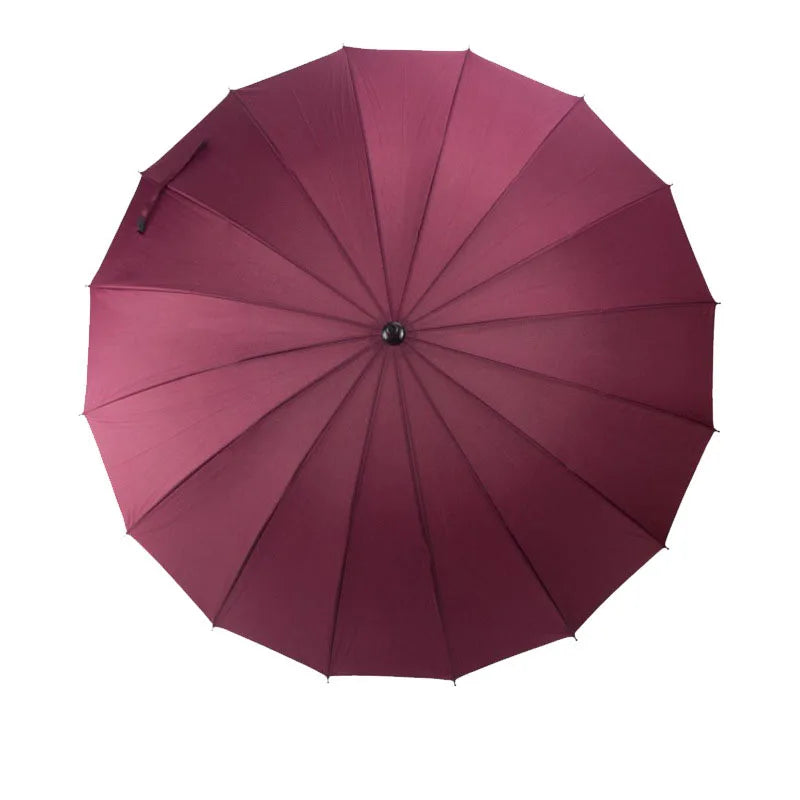 Hot Sale 16k Straight Handle Adult Business Umbrella Factory Wholesale Cheap Automatic Rain 16 Ribs Rainbow Design Classic Style