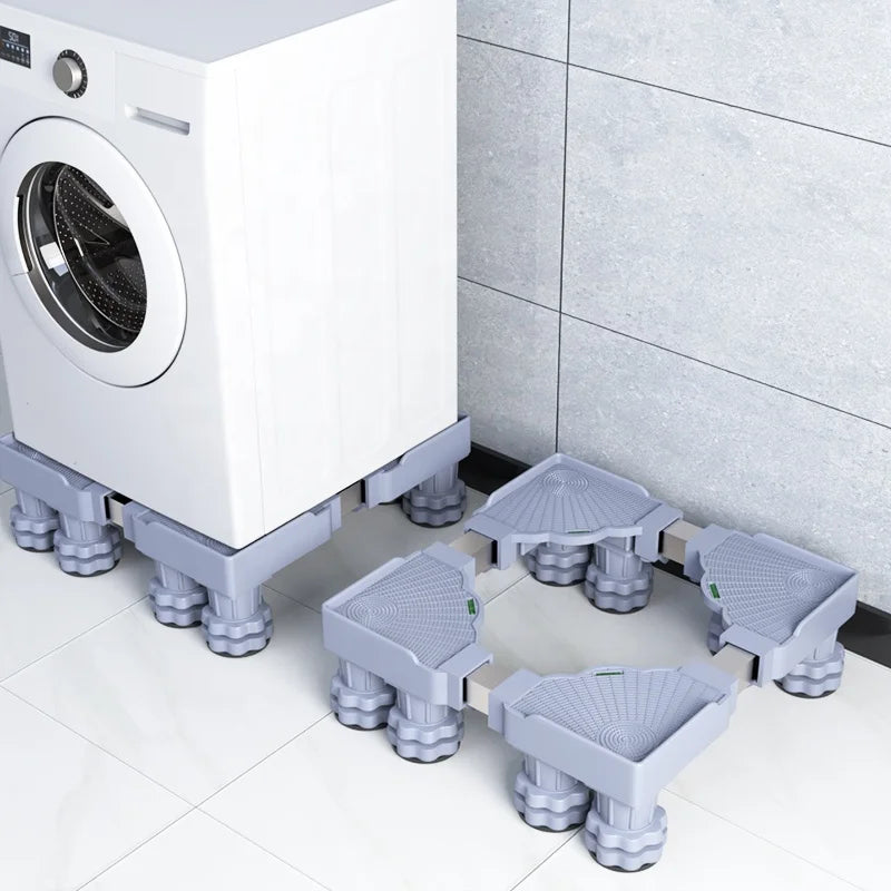 Air Conditioner Bracket Refrigerator Base  Gray Color Movable Adjustable Washing Machine Stand Washing Machine Base With Wheels