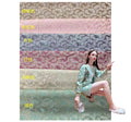 100% Polyester Tricot Knitted Fabric Medium Weight 300g/m Customizable Pattern for Girls' Garment & Curtains