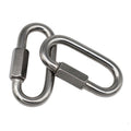 Stainless Steel 304 Spring Loaded Gate Snap Carabiner Quick Link Lock Ring Hook for Hammock Camping Climbing