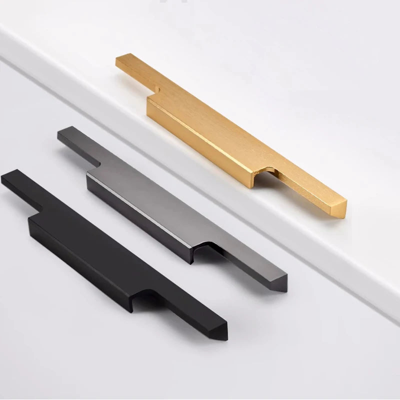 Factory Custom Simple Furniture Cabinet Handle Gold American Wardrobe Drawer Door Handle