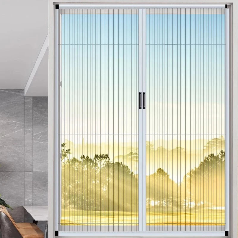 Customized Modern Sliding Windows Folding Screen Roller Blind for Mosquito Curtain Window Door Protection Horizontal Rolling