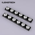 Lined-up 6 LED Lens Array 20*55 Degree Double Beam Angle Module Lens for Commercial Lighting