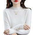 Factory Sell Autumn and Winter New Sweater Half High Collar Loose Long Sleeve Pullover Bottom Knitted Shirt Sweater for Women