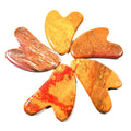 HY Custom logo personalized heart shape mookaite jasper stone gua sha scraping massage tool