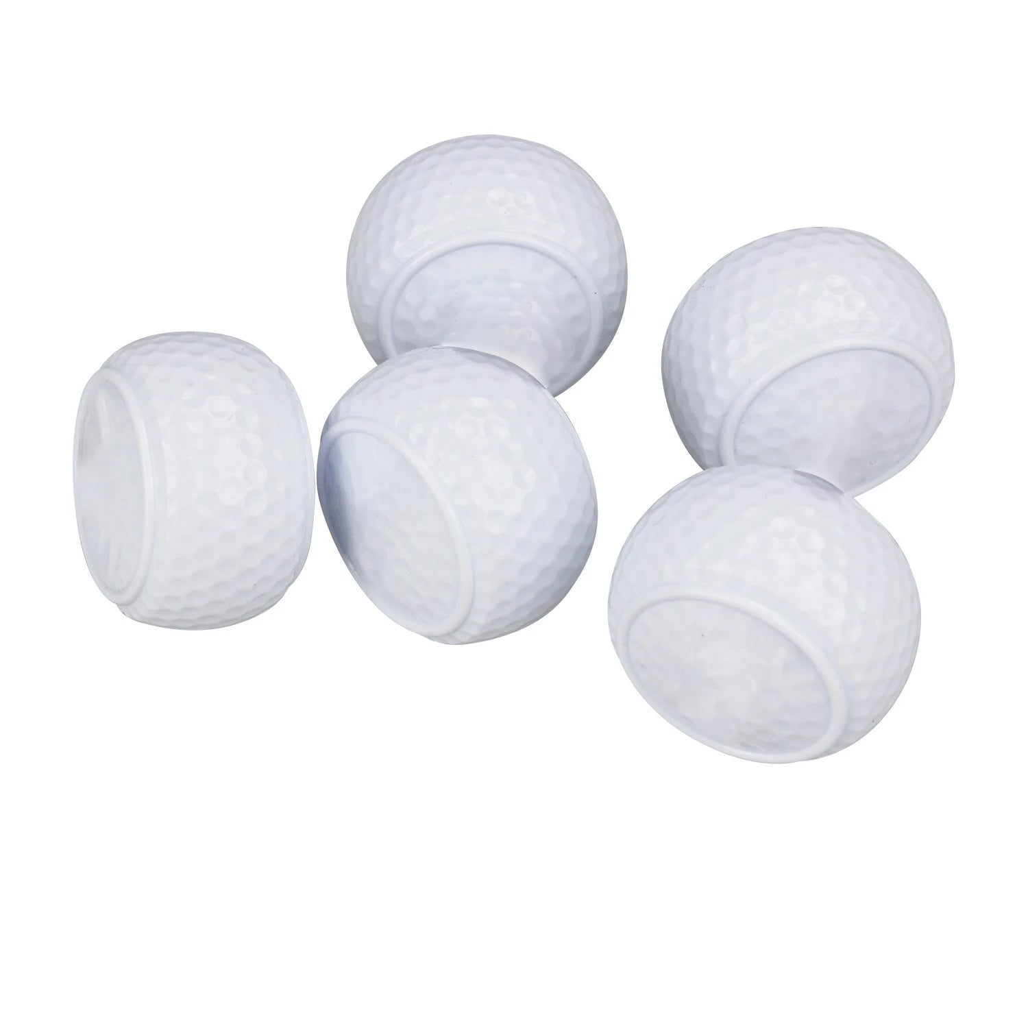 Flat Golf Indoor Putting Golfing Accessories Training Balls Synthetic Rubber Flat Training Ball White Golfing Practice Balls