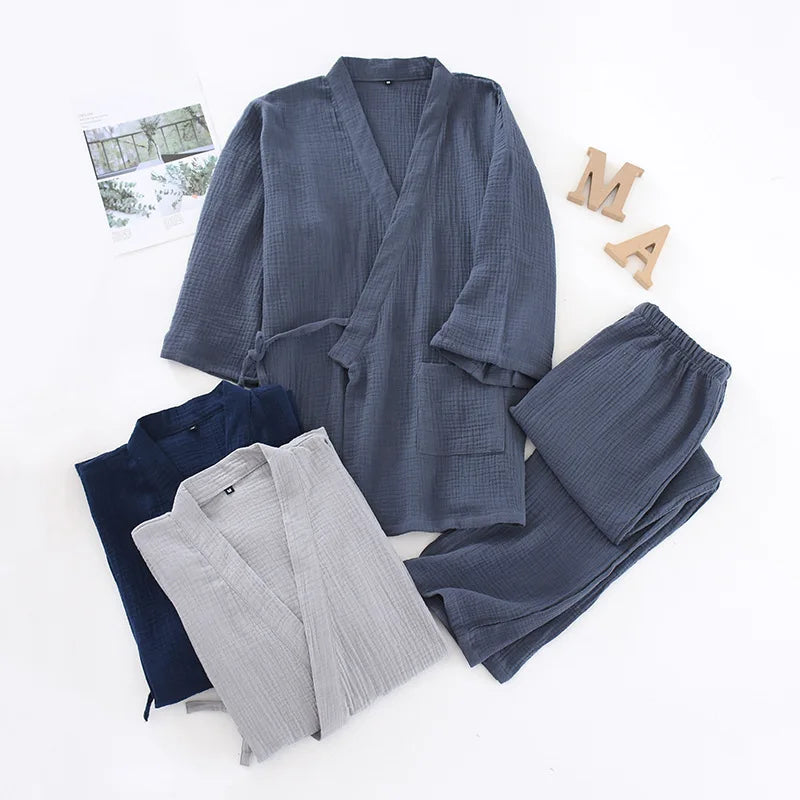 Spring Summer Double Gauze Pajamas Women Pure Cotton Leisure Wear Hot Sale Household Sleepwear