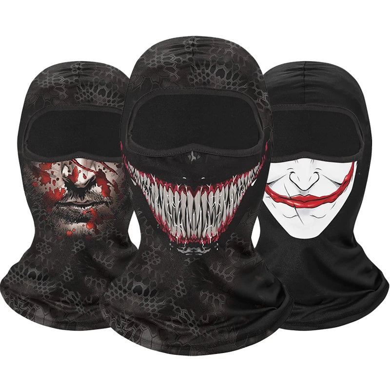 In-Stock Pattern Skull Ghost Balaclava Hat  Windproof Cycling Ski Face Mask for Outdoor Sports Cosplay Summer Winter Headwear