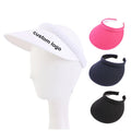 Custom Logo Sun Visor Hat Cotton Outdoor Sport Beach Running Golf Visor Cap for Women Men