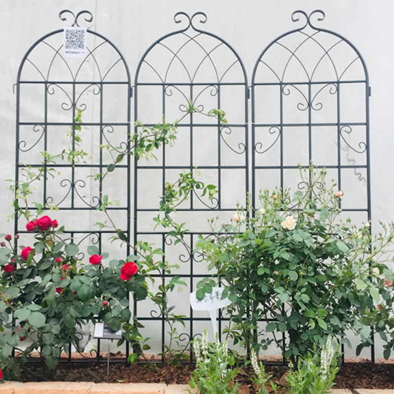 Decorative Foldable Metal Plastic Coated Trellis Garden Fencing Trellis Rose Support Climbing Plant Plastic Garden Trellis