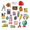 Hot Sale Children Kids School Season Stationery Iron on Embroidery Patches for Clothes Bag