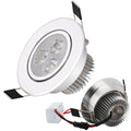 LED Ceiling Light Bulb 3W Recessed Downlight 110V - 220V Spotlight Lamp Round Down Light with Driver 3000-6500K Cut-out 75mm