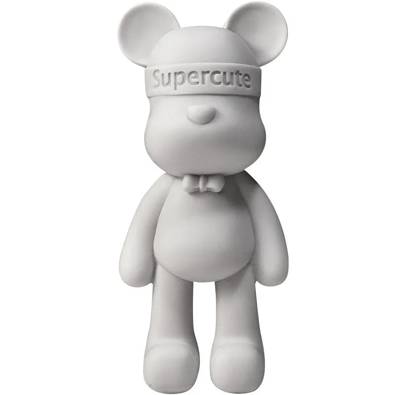 Wholesale Supermen Tie Bear Resin Craft DIY Home Decor 23CM Fluid Bear Kwas