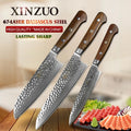 XINZUO Sharp-edged Damascus Steel Kitchen Chef Knife Set