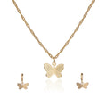 Fashion Jewelry Butterfly Choker Necklace Gold Silver Layered Chain Retro Pendant Necklaces for Women and Girls