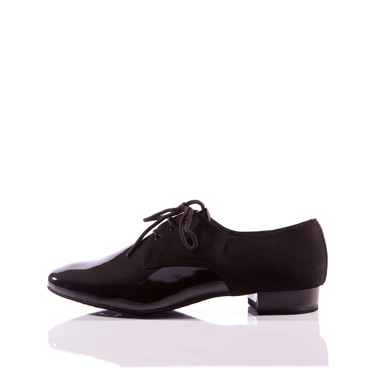 Size US 4.5-13.5 Heel Height 2.5cm Men Professional Indoor Comfortable Black Patent Leather Latin Salsa Dancing Shoes