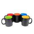 350ml 11oz Sublimation Ceramic Colorful Mugs with C-shaped Handle Custom Logo Blank Color Changing Coffee Mug Classic Porcelain