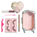 Factory Price Vintage Suitcase Shape Empty Eyelashes Storage Boxes Wholesale False Eye Lashes Luggage Packaging Cases logo