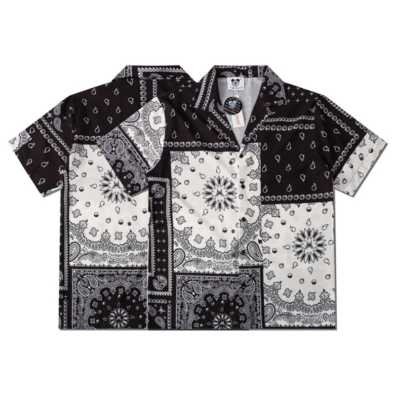 Fashion Streetstyle Printed Shirts Quality Custom Shirt Polyester Designer Shirt