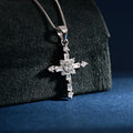 Wholesale Pendant Jewelry Rhodium Plated Cubic Zirconia Cross God Retro Pendant 925 Sterling Silver Fine Jewelry Pendant