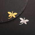 Stainless Steel Mini Dragonfly Charm Gold Plated Customize Animal Dragonfly Pendant Jewelry Accessories for Necklace Bracelet
