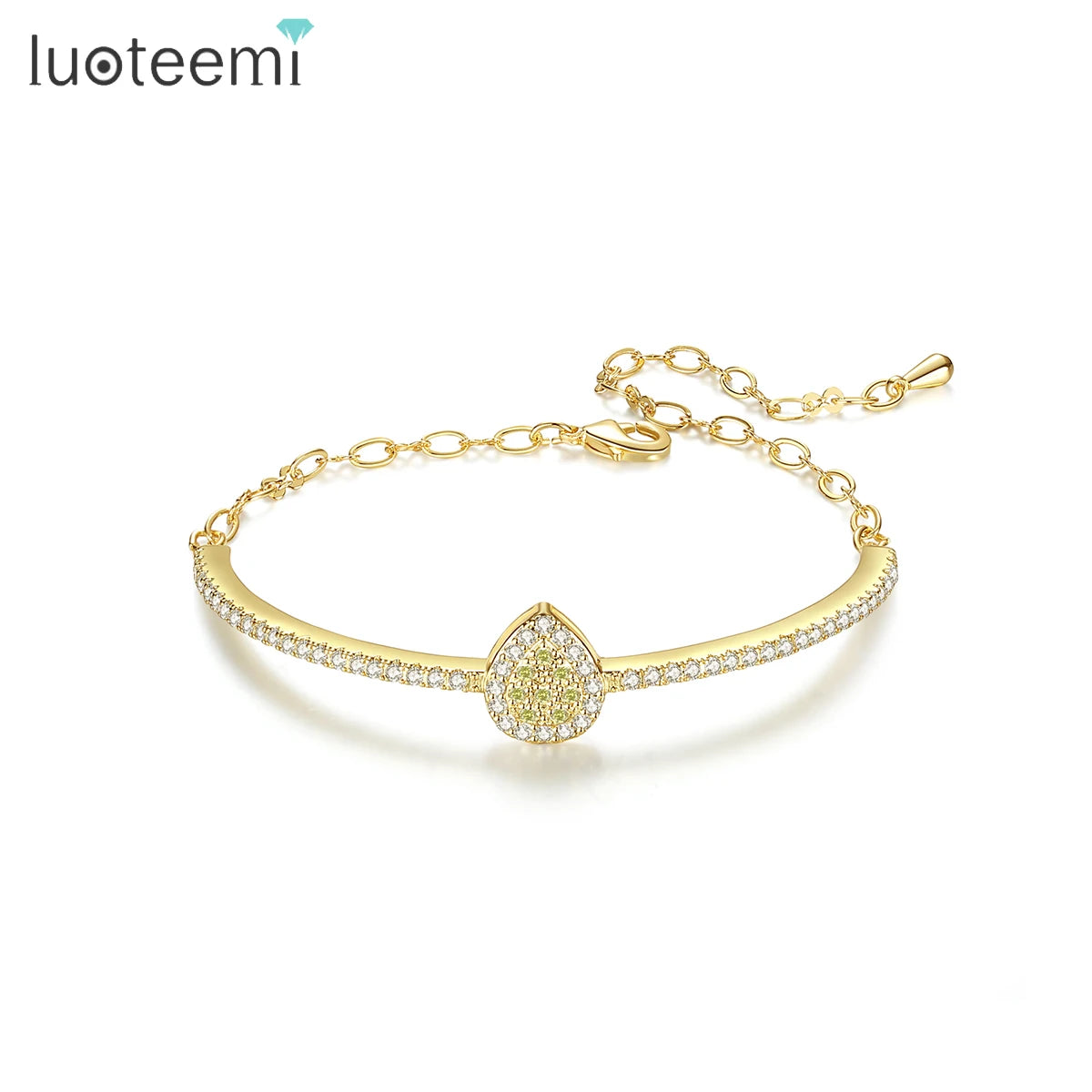 LUOTEEMI Trendy Bracelet 2021 Designer Charm Gold 18K Luxury Jewelry Chain High Quality Bangle