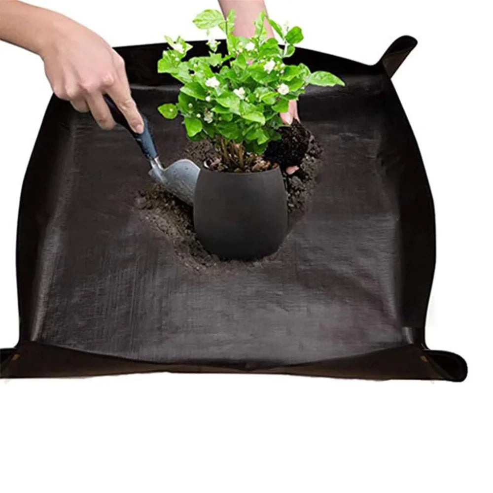 Black Unfold Size 66x 66 Waterproof Garden Plant Repotting Mat Succulents Potting Pruner Tarp