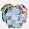 Summer Wholesale Custom Cotton Oversize Short Sleeve Heavyweight T-shirt Men Crew Neck  Tie Dye Tee-shirt