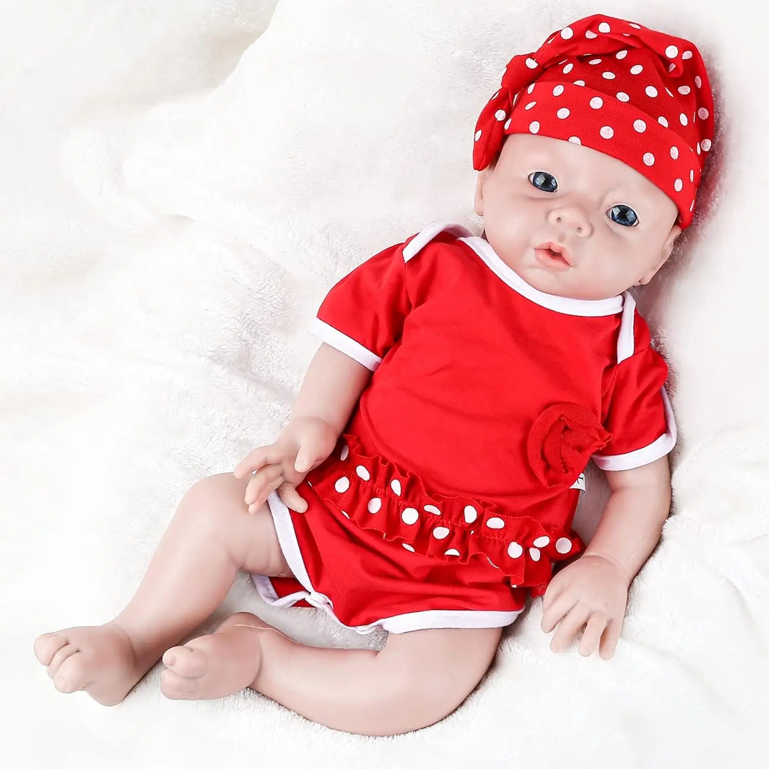 19 Inch Silicone Real Newborn Baby Dolls Toddler Girl Lifelike