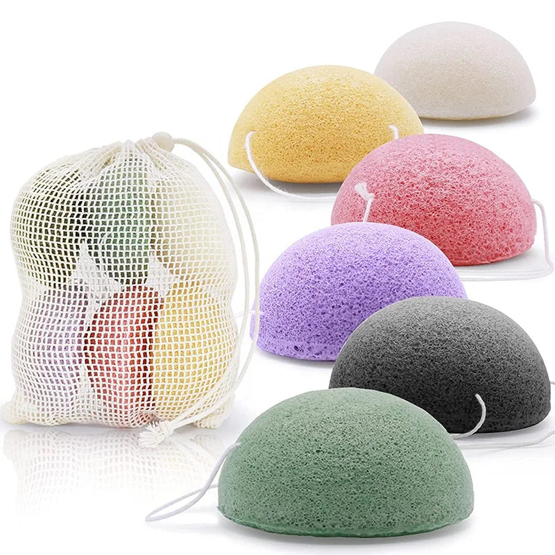 In Stock Natural Organic Konjac Sponge Set Skin Care Face Sponge for All Skin Hypoallergenic Cleansing