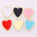 New Hotsale Alloy Jewelry Custom Made Necklace Chain Little Colorful Heart Enameled Heart Necklace Pendant