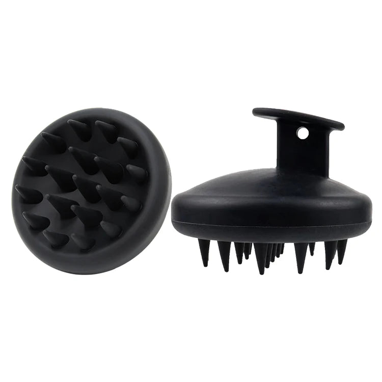 Custom Logo Eco-Friendly Soft Silicone Scalp Massager Hairbrush Compact Cushion with Vent Shampoo Scrubber for Scalp Wash