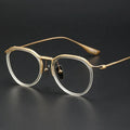 2026 Best Quality Pure Titanium Gold Vintage Unisex Yvan Designer Solid Optical Glasses Frame for Reading Handmade