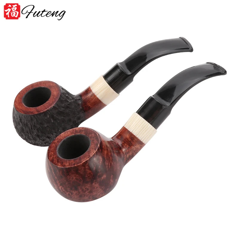 In Stock Briar Wooden Smoking Pipe New Design Tobacco Wood Pipe for Smoking Wholesale Smoking Accessories