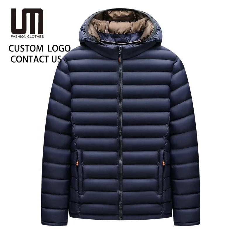OEM Wholesale Autumn Winter Men S Casual Outwear High Quality Hooded Warm Parkas Jacket Plus Size XL Coats Long Clothing